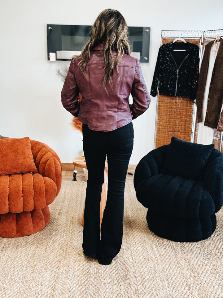 The Rebel Edge - Burgundy Jacket