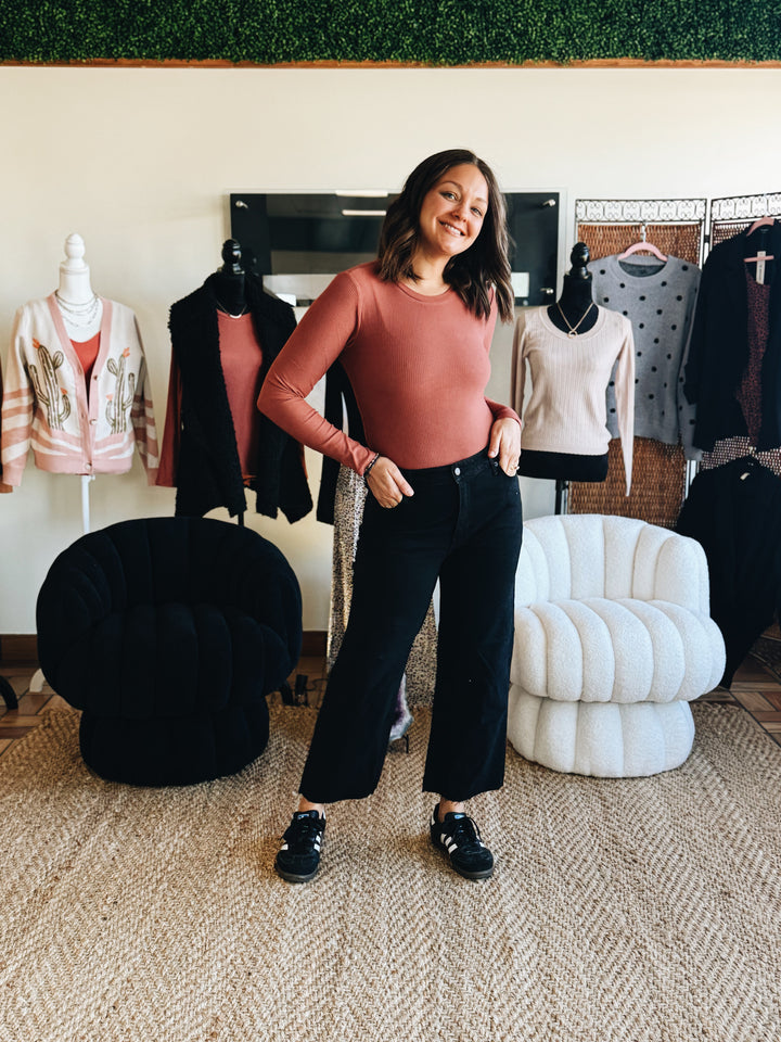 The Clean Line Crop Black Jean