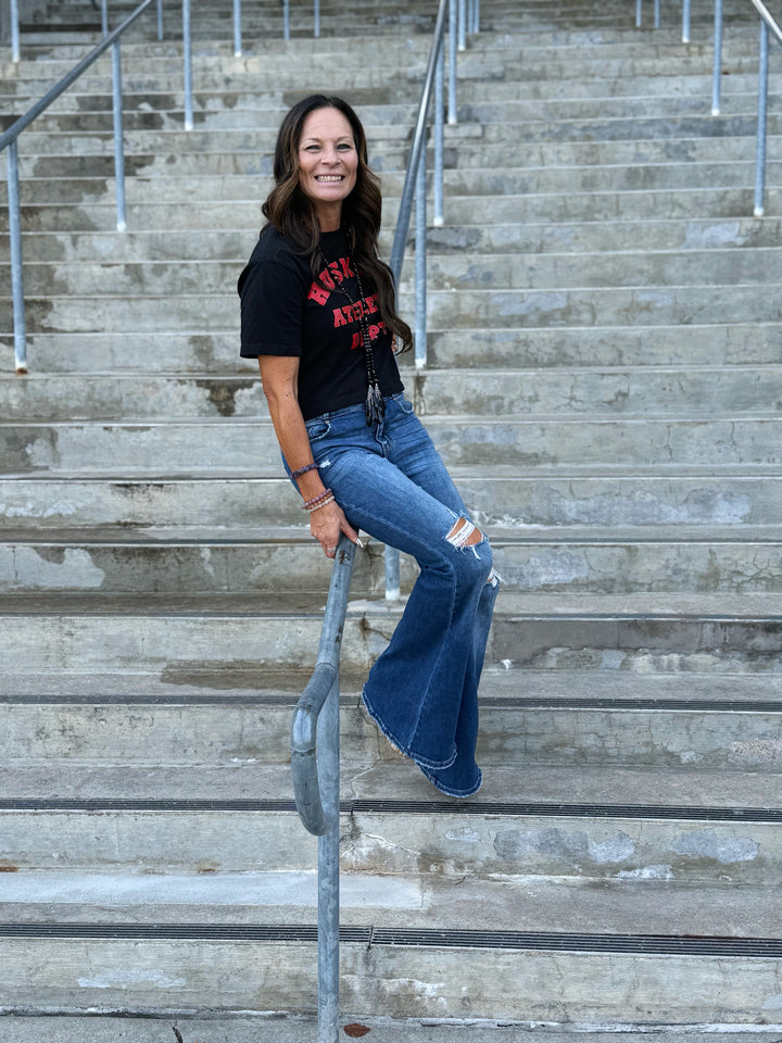 Red Zone Crop Tee