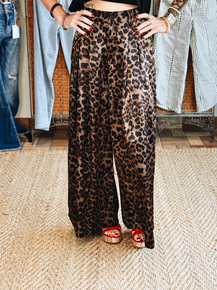 Untamed Elegance Satin Trousers