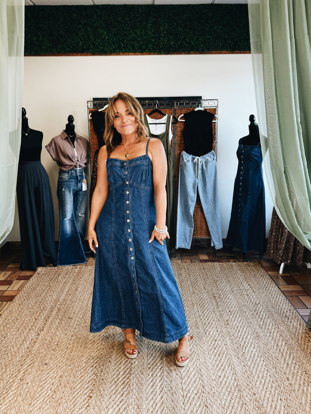 Blue Haven Denim Midi Dress