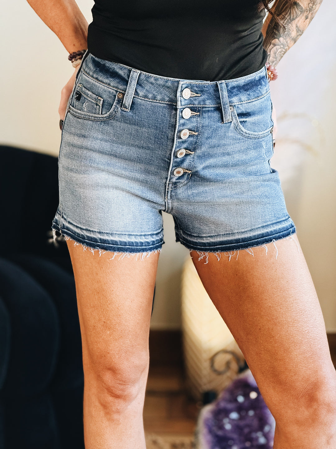 The Buttonline Rebel Denim Shorts