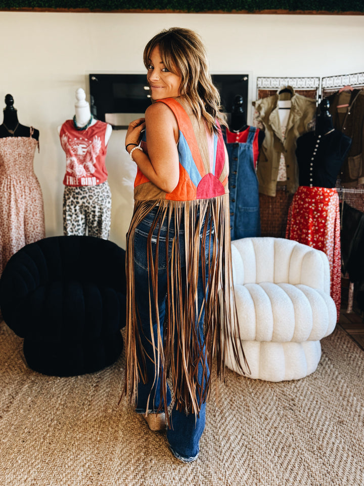 Painted Desert Fringe Vest