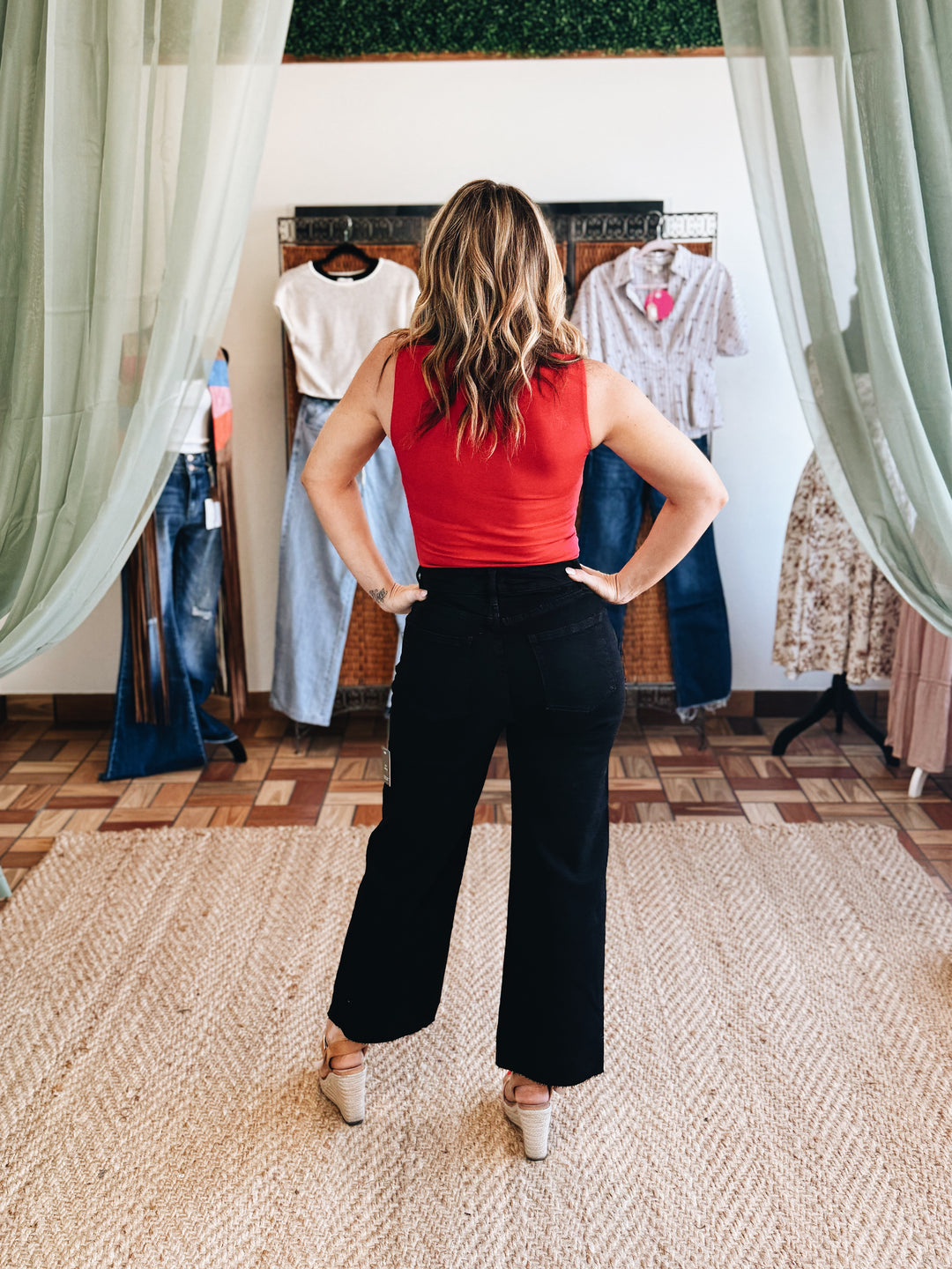 The Clean Line Crop Black Jean