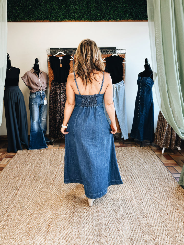 Blue Haven Denim Midi Dress