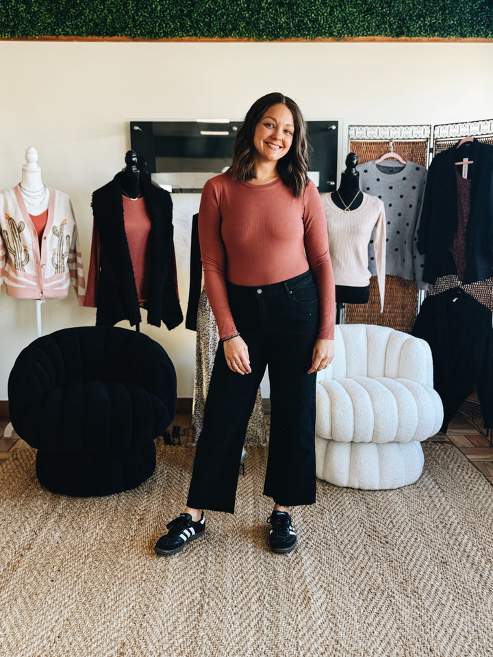 The Clean Line Crop Black Jean