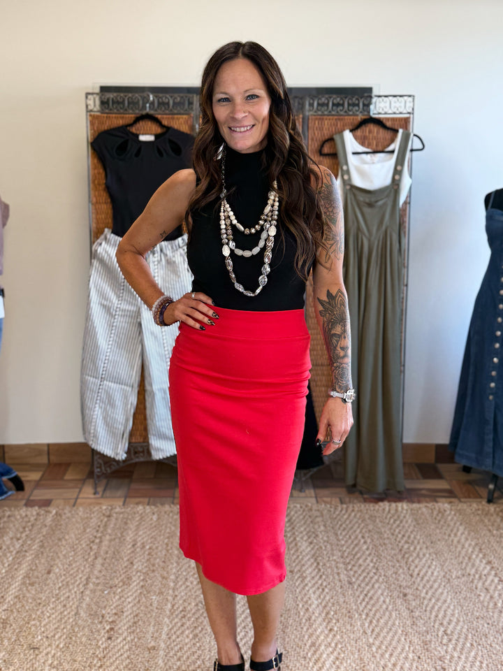 Make Your Move Midi Skirt