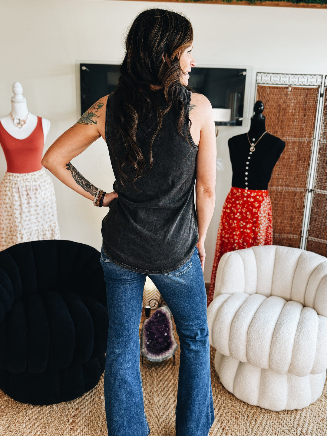 The Free Bird Graphic Tank (Black)