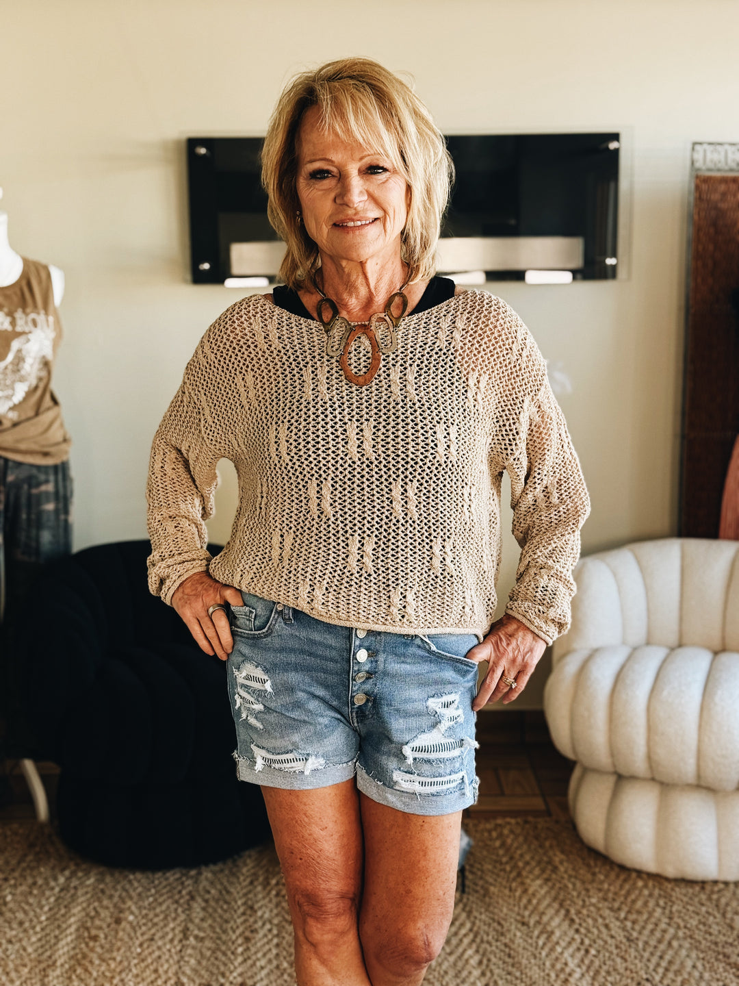 The Undercover Stripe Denim Shorts