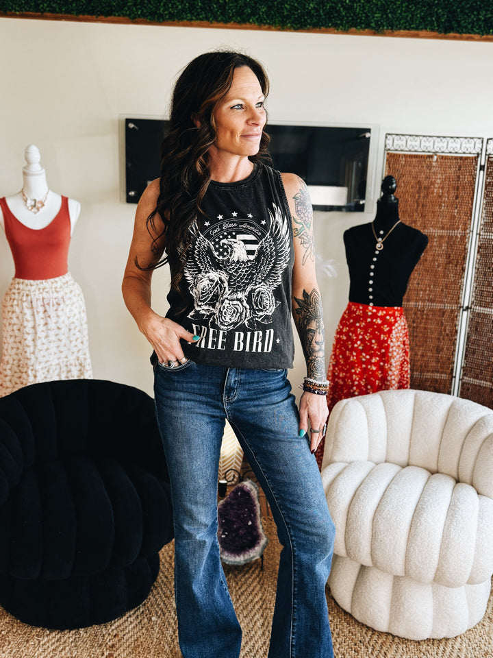 The Free Bird Graphic Tank (Black)