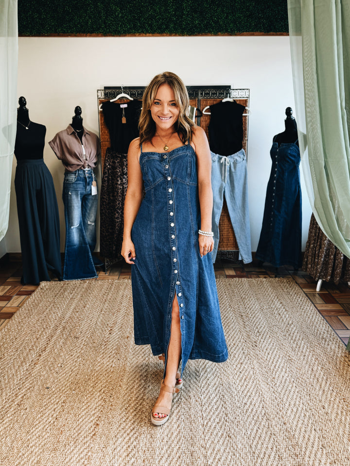 Blue Haven Denim Midi Dress