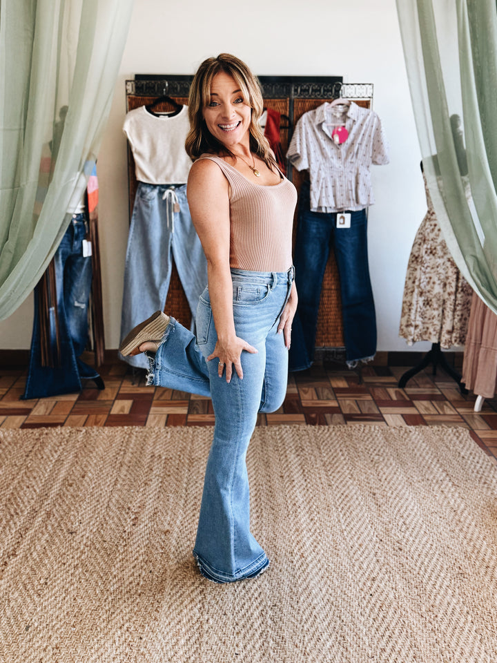 The Revival Super High-Rise Flare Jean