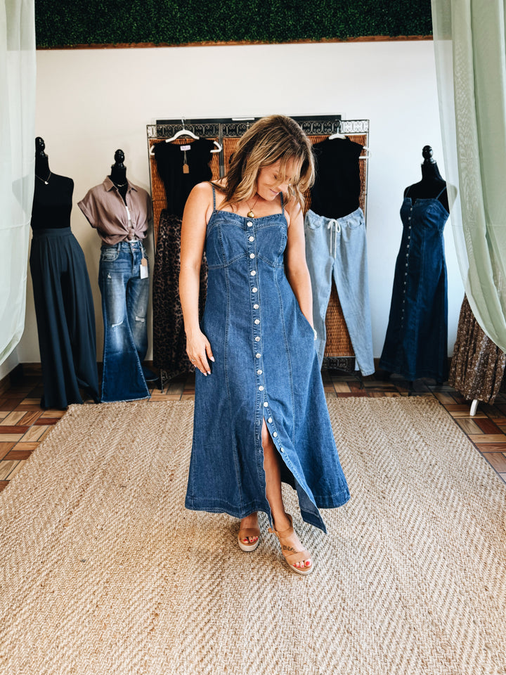 Blue Haven Denim Midi Dress