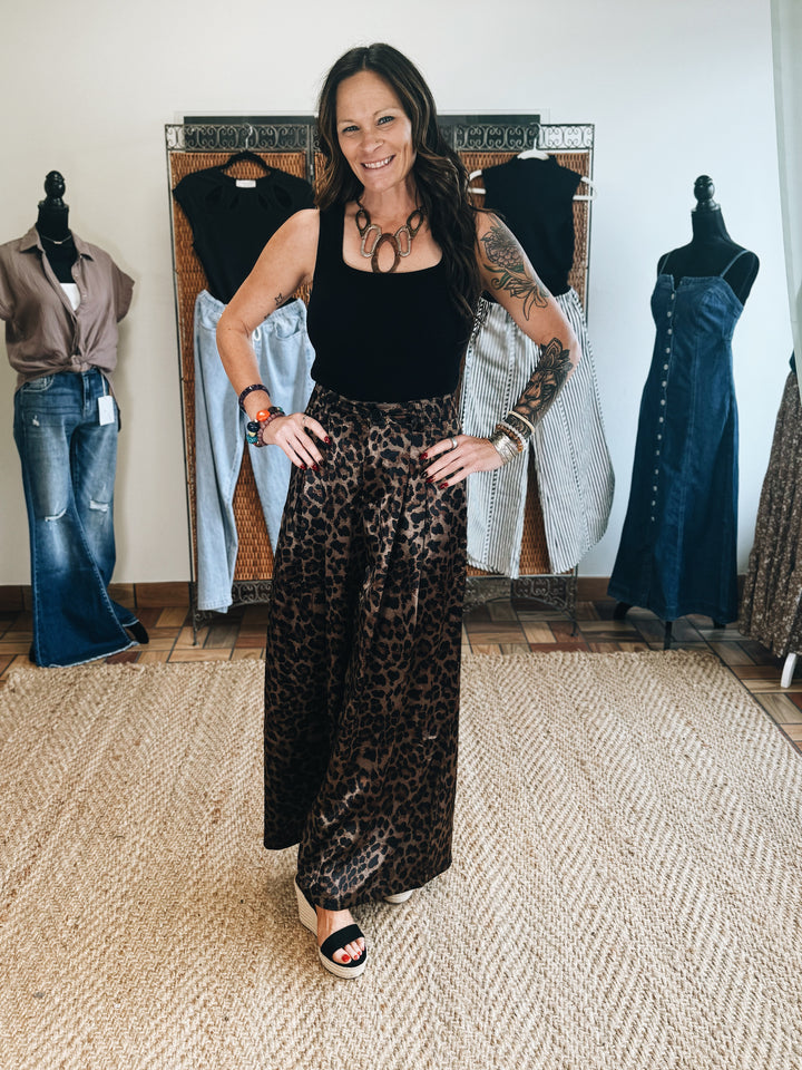 Untamed Elegance Satin Trousers