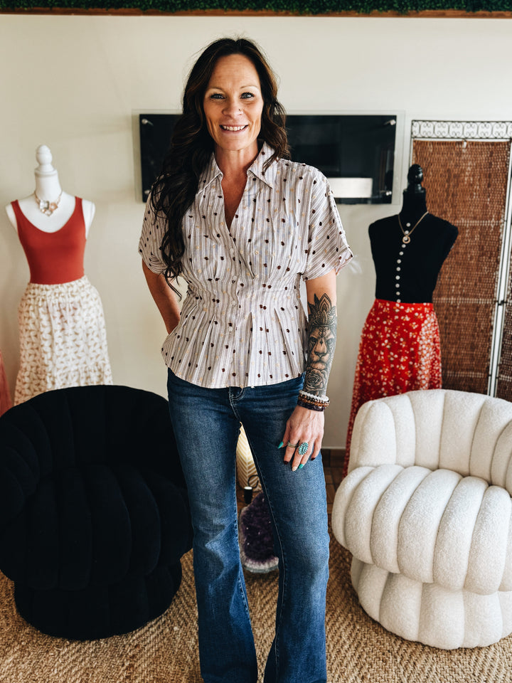 The Grounded Texture Button Top