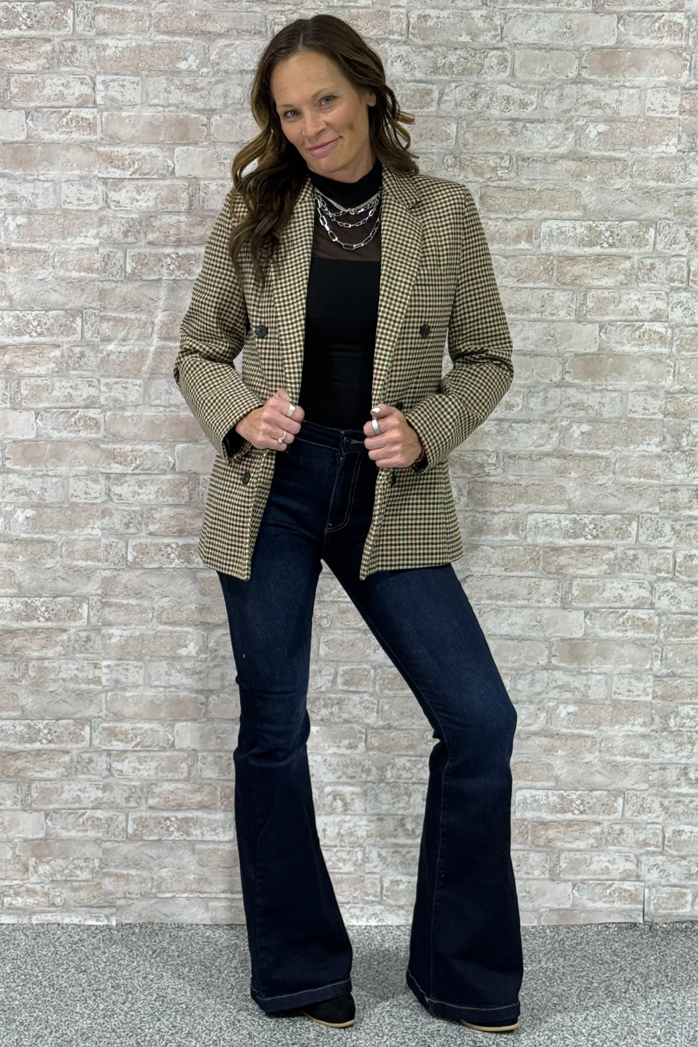 The Checked One – Structured Gingham Blazer