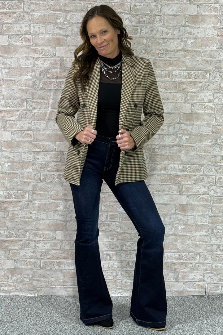 The Checked One – Structured Gingham Blazer