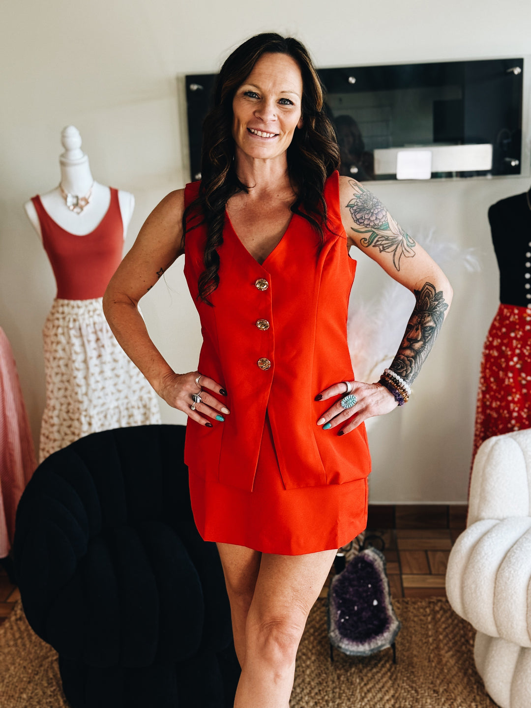The Red Alert Skort Set