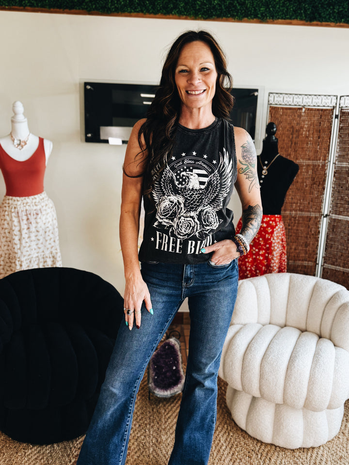 The Free Bird Graphic Tank (Black)