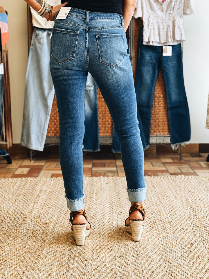 The Fray Forward – Light Wash Mid-Rise Ripped Jean
