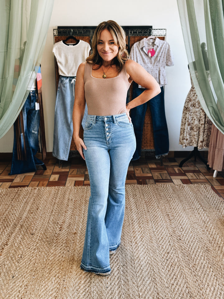 The Revival Super High-Rise Flare Jean