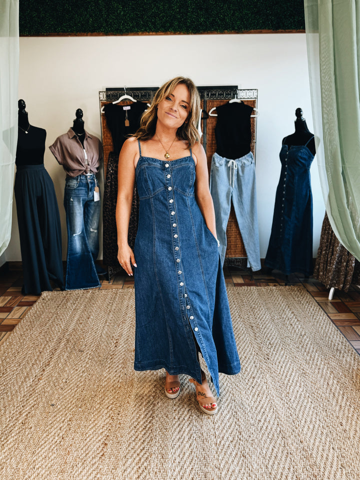 Blue Haven Denim Midi Dress
