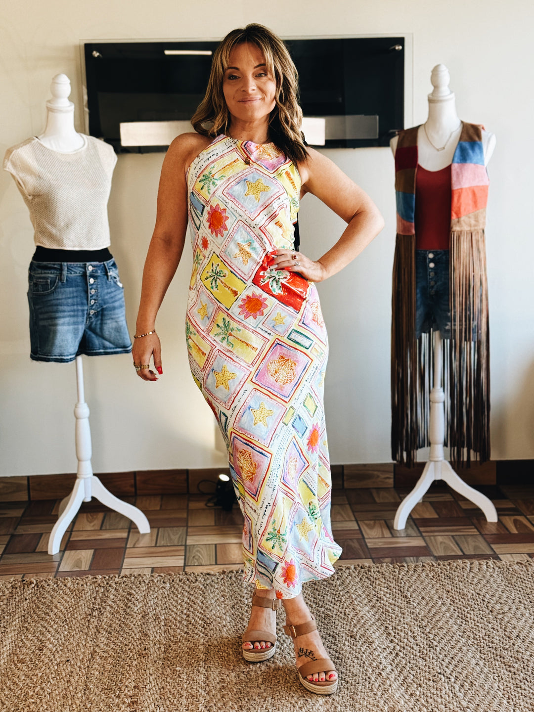 Sunspell Patchwork Midi Dress