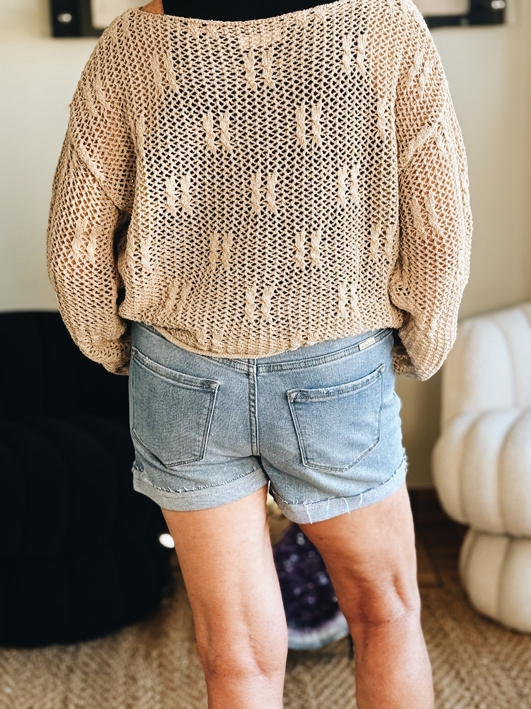 The Undercover Stripe Denim Shorts