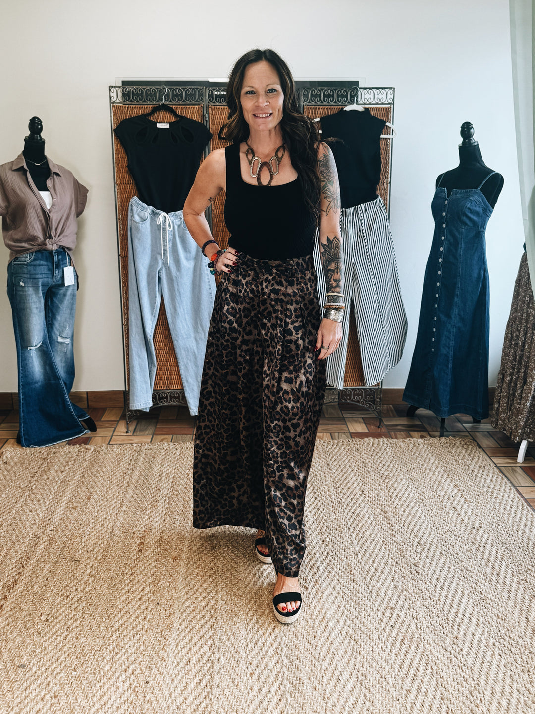 Untamed Elegance Satin Trousers
