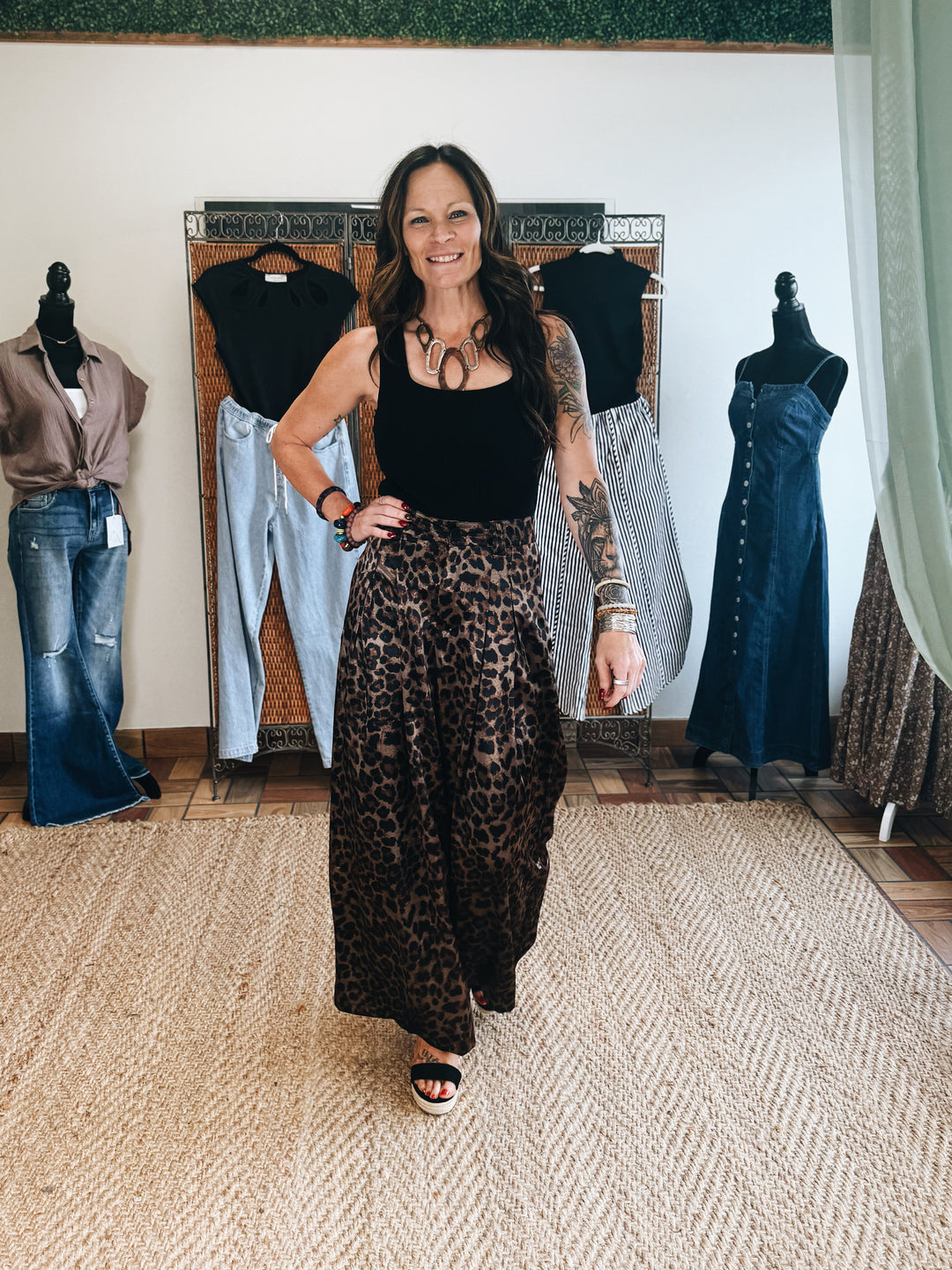 Untamed Elegance Satin Trousers