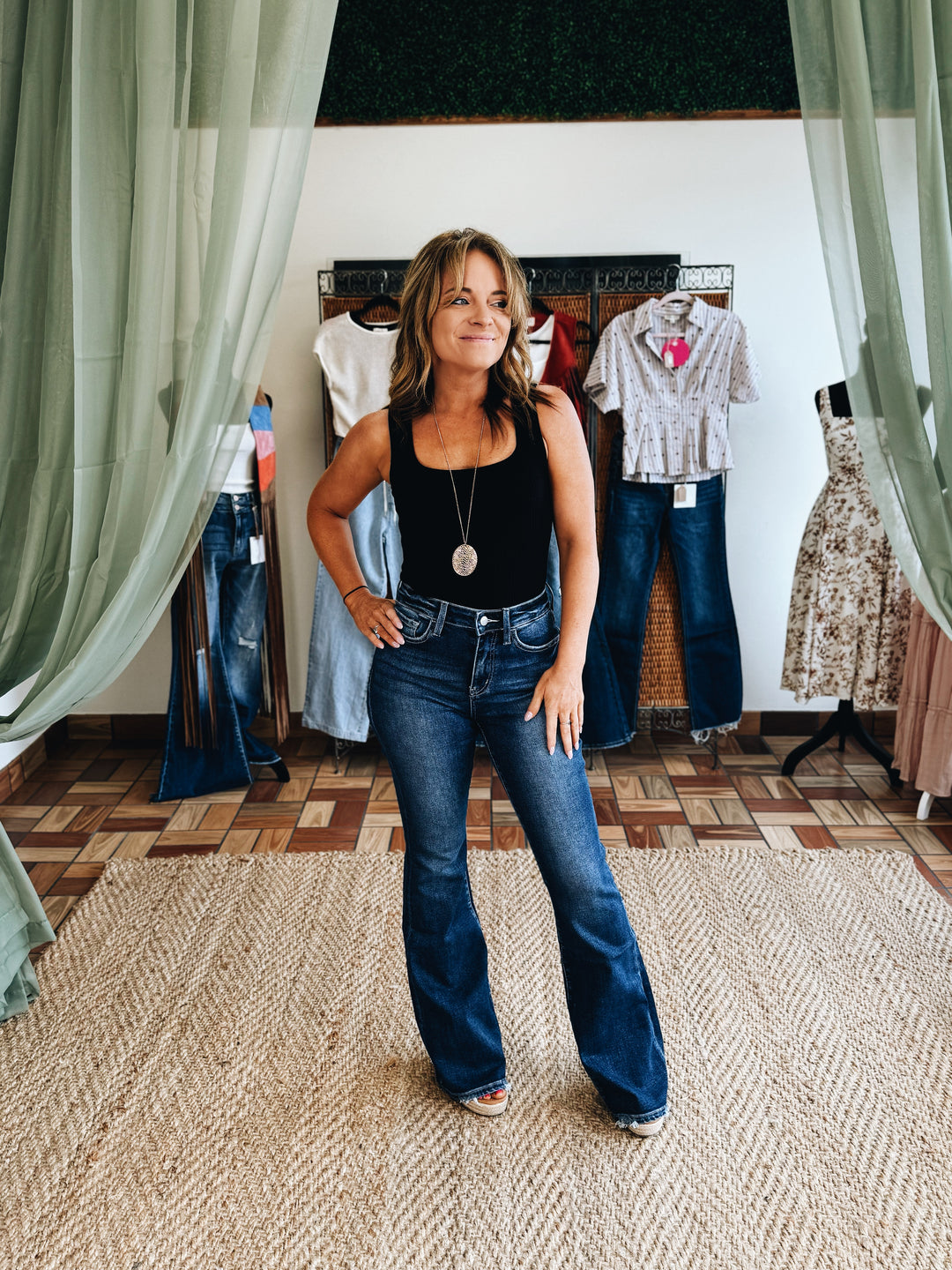 The Form &amp; Flow High-Rise Flare Jean