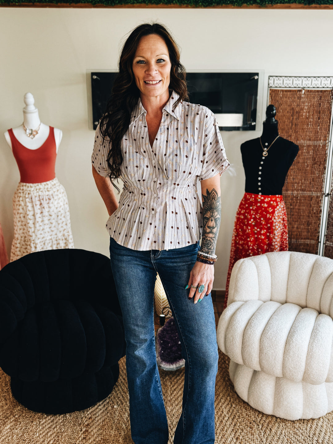 The Grounded Texture Button Top