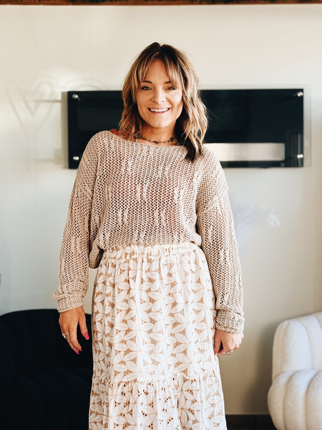 The Open Weave Drift Sweater