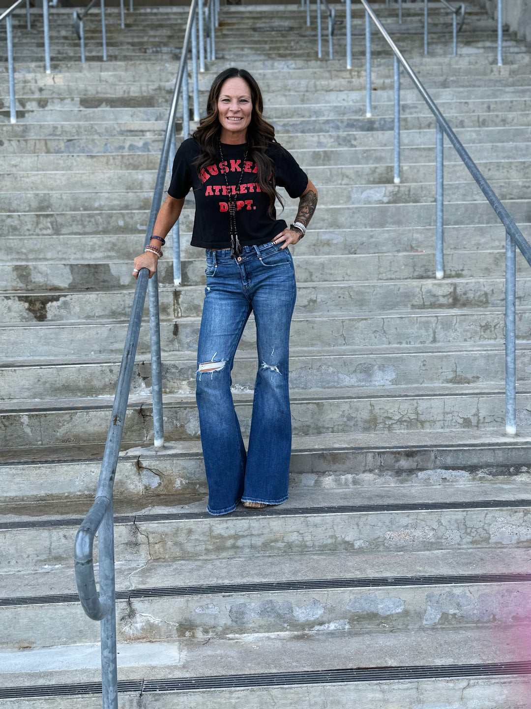 Red Zone Crop Tee