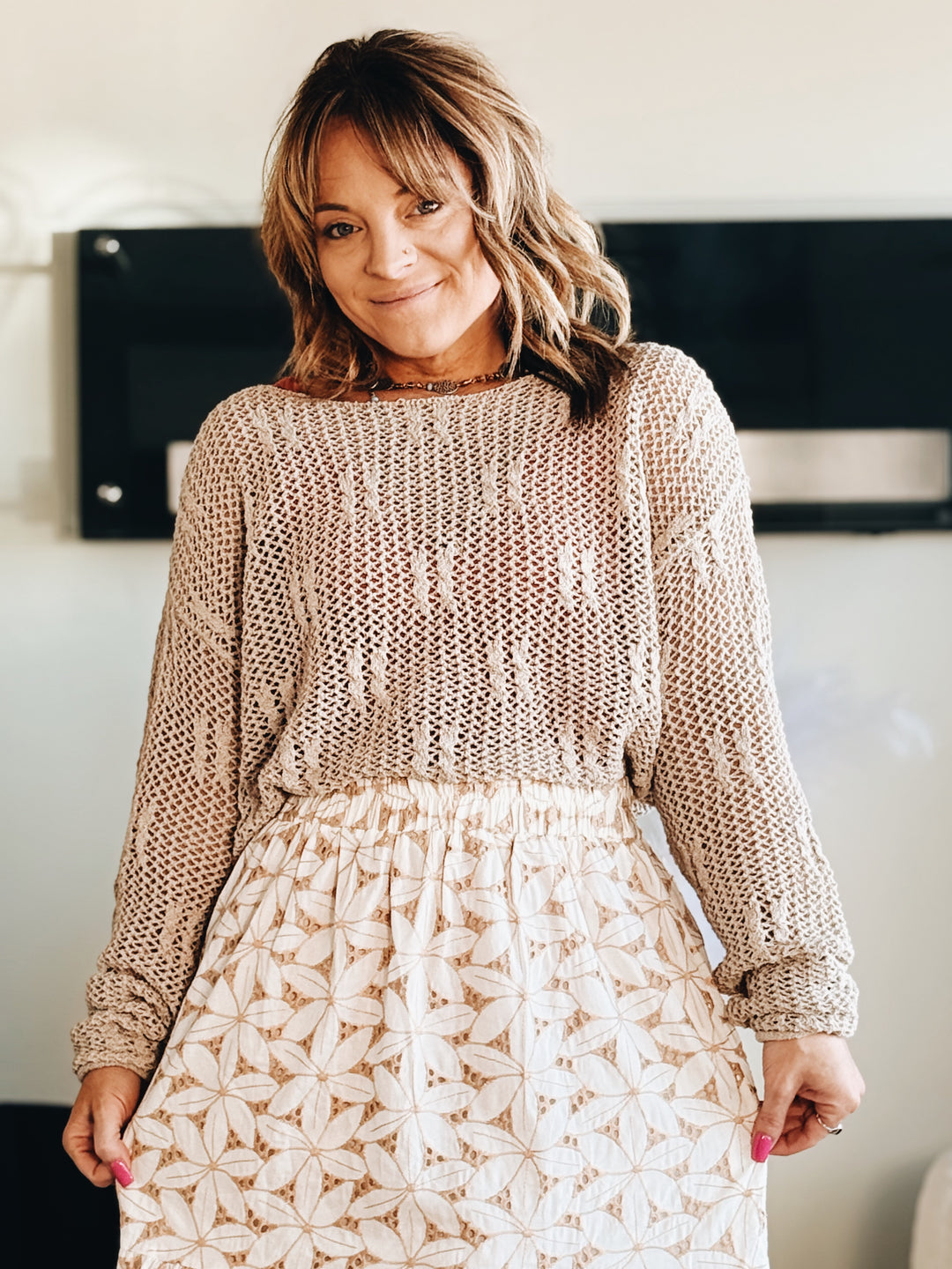The Open Weave Drift Sweater