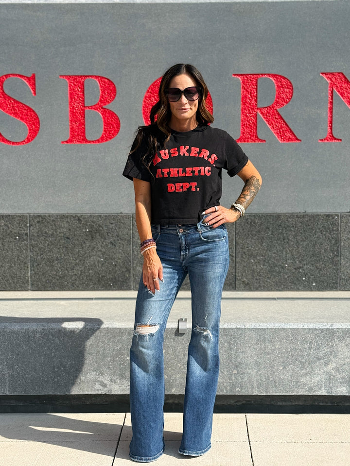 Red Zone Crop Tee