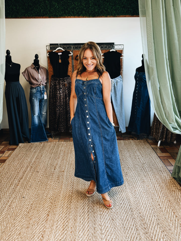 Blue Haven Denim Midi Dress