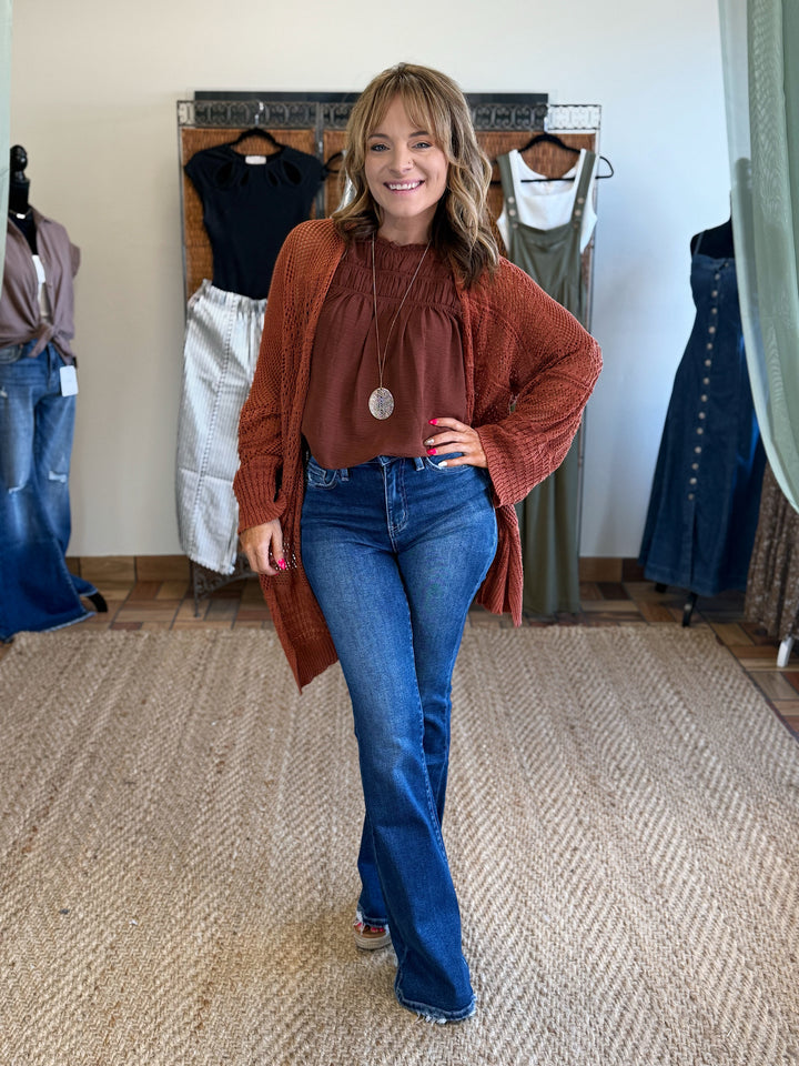 Autumn Ease Blouse - Brown