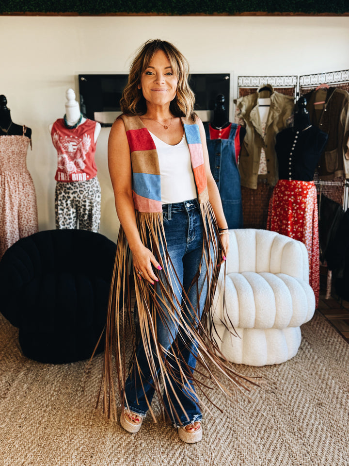 Painted Desert Fringe Vest