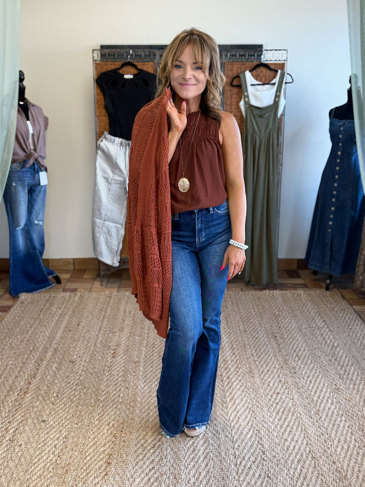 Autumn Ease Blouse - Brown
