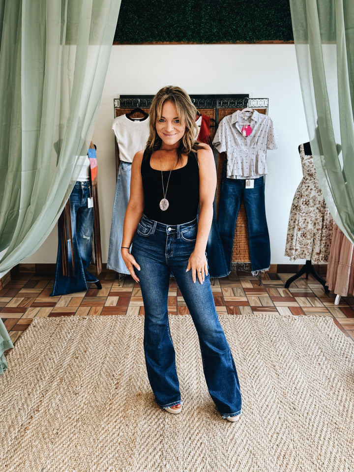 The Form &amp; Flow High-Rise Flare Jean