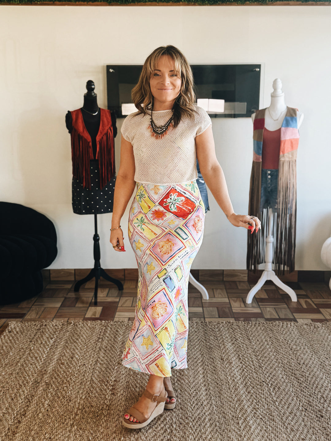Sunspell Patchwork Midi Dress