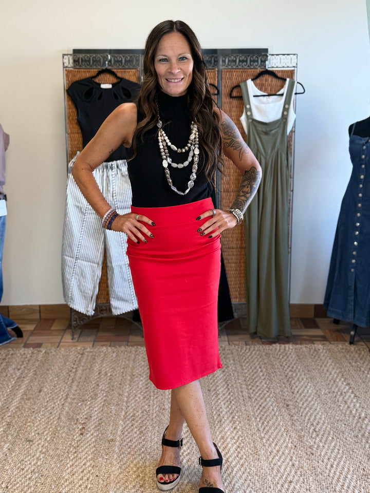 Make Your Move Midi Skirt