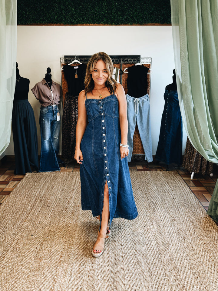 Blue Haven Denim Midi Dress