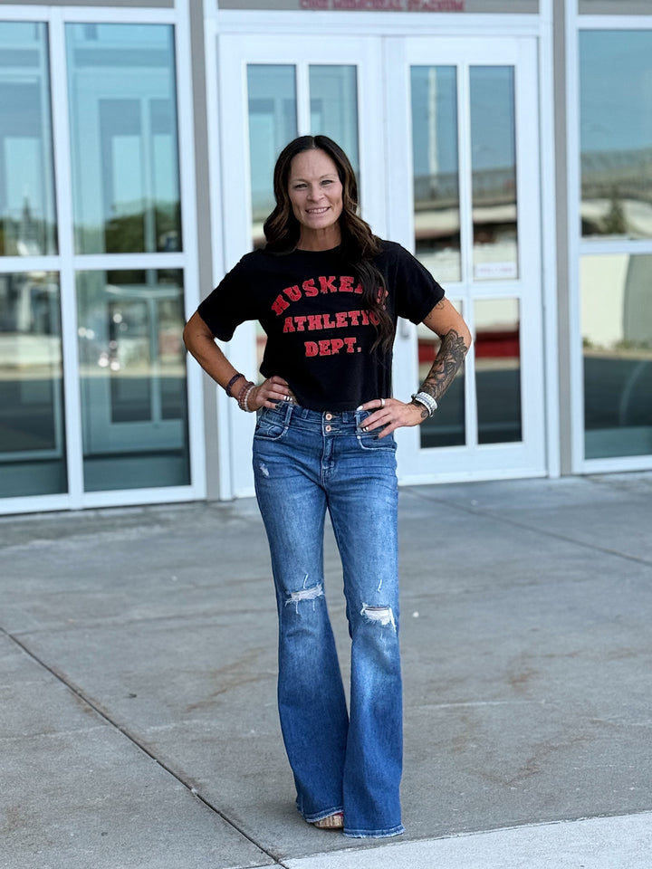 Red Zone Crop Tee