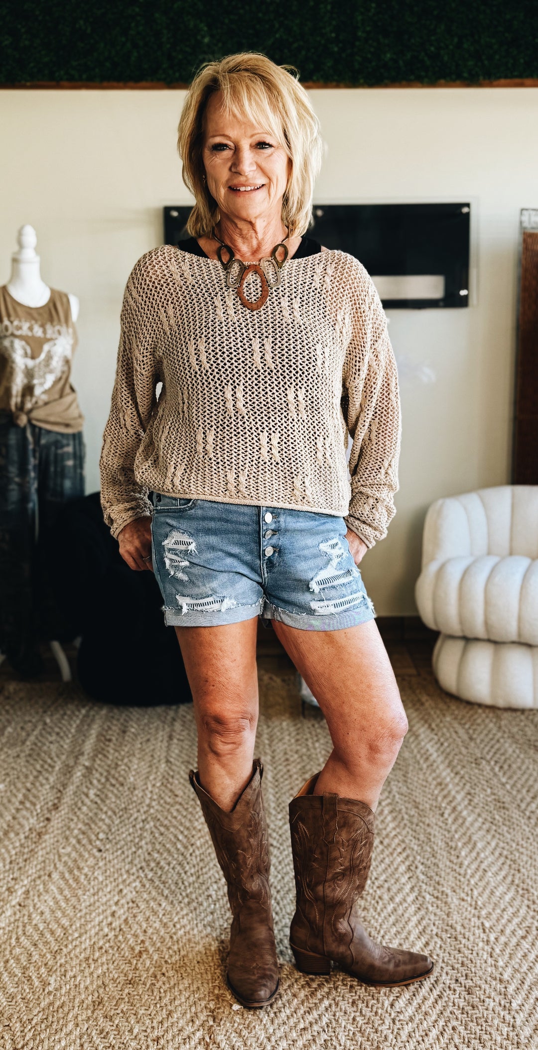 The Undercover Stripe Denim Shorts