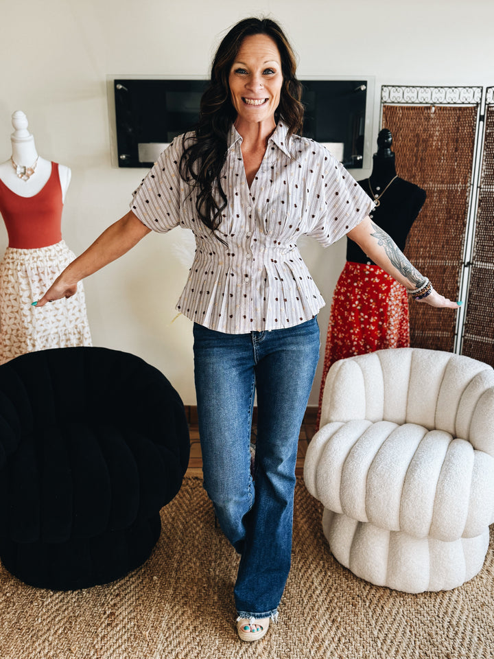 The Grounded Texture Button Top