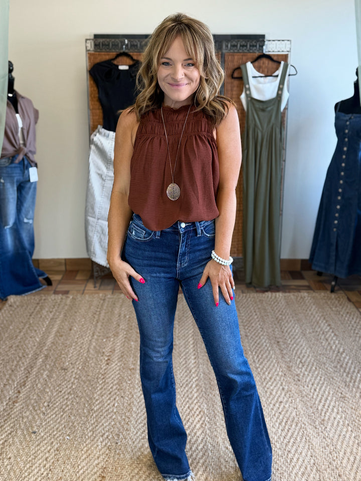 Autumn Ease Blouse - Brown