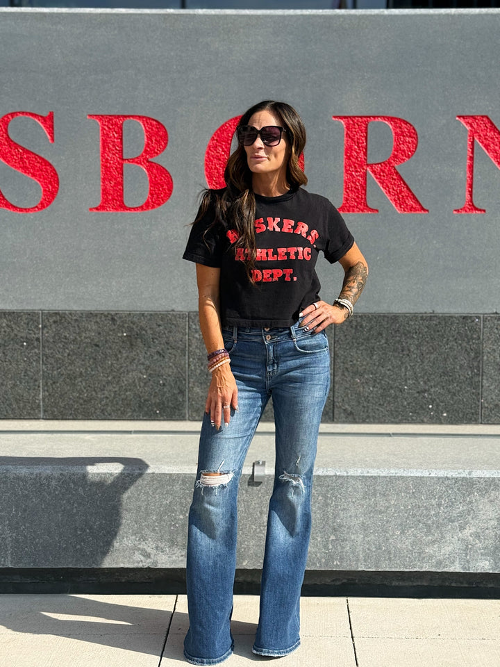 Red Zone Crop Tee