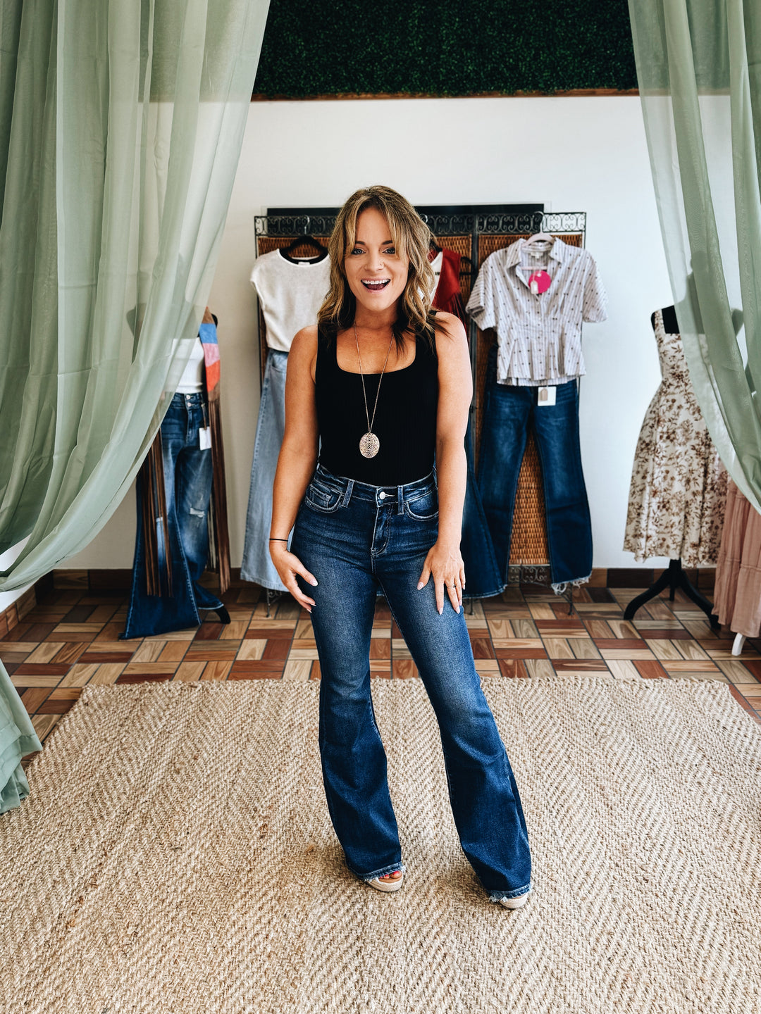 The Form &amp; Flow High-Rise Flare Jean